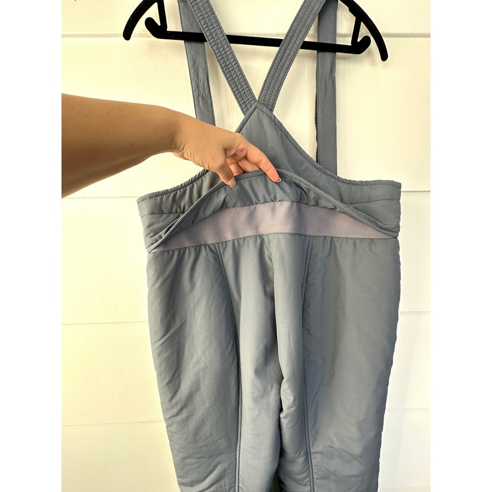Vintage Tyrolia Mens 36 Ski Pants Overalls 1980s snowboard bibs gray outerwear - Picture 8 of 12